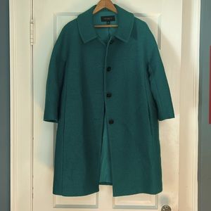 Ann Taylor’s Green Wool Blend Coat with 3/4” sleeves